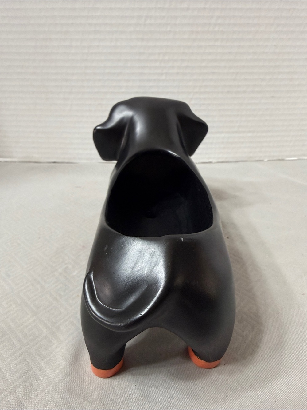 Allen Designs Baby Otis Dachshund Dog Figurine Planter Black with Orange Accents - Picture 3 of 11